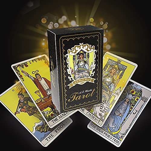 Tarot Karten Set, Klassische Tarot Deck Karten mit englischer Anleitung Buch 78 Original Tarot Karten für Anfänger von VOVCIG