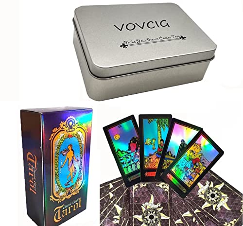 Tarotkarten-Deck, Englisch, Spanisch, zweisprachige Tarotkarten, Tarotkarten mit englischem Leitfaden, exquisite und praktische Geschenkboxen Tarotkarten-Deck, Englisch, Spanisch, zweisprachige Tarotkarten, Tarotkarten mit englischem Leitfaden, exquisite und praktische Geschenkboxen von VOVCIG