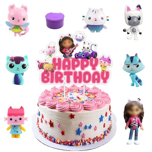 VOVhpbidy 9 Stück Gabys Dolhouse Mini Figuren Set Junge, Gaby Dolhouse Figuren Tortendeko, Mini Tortenfiguren, Kuchen Deko Kindergeburtstag, Happy Birthday Cake Topper für Geburtstag Party Supplies VOVhpbidy 9 Stück Gabys Dolhouse Mini Figuren Set Junge, Gaby Dolhouse Figuren Tortendeko, Mini Tortenfiguren, Kuchen Deko Kindergeburtstag, Happy Birthday Cake Topper für Geburtstag Party Supplies von VOVhpbidy