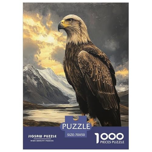 Adler Puzzle 1000 Teile Schwer Puzzle Spielzeug Lernspiel Impossible Herausforderungsspielzeug Für Erwachsene Kinder 70x50cm/1000pcs von VOXAVQRAN