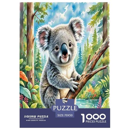 Koala Puzzle 1000 Teile Schwer Puzzle Spielzeug Pädagogisches Spiel Impossible Herausforderungsspielzeug Für Erwachsene Und Kinder in Bewährter 70x50cm/1000pcs von VOXAVQRAN