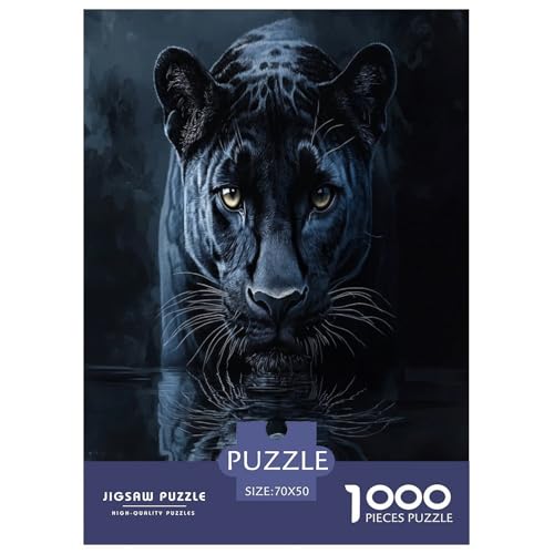 Leopard Puzzle 1000 Teile Schwer Puzzle Spielzeug Pädagogisches Spiel Impossible Herausforderungsspielzeug Für Erwachsene Kinder 70x50cm/1000pcs von VOXAVQRAN