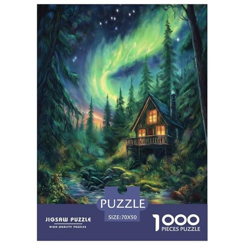 Nordlichter Puzzle 1000 Teile Schwer Puzzle Spielzeug Pädagogisches Spiel Impossible Herausforderungsspielzeug Für Erwachsene Und Kinder in Bewährter 70x50cm/1000pcs von VOXAVQRAN