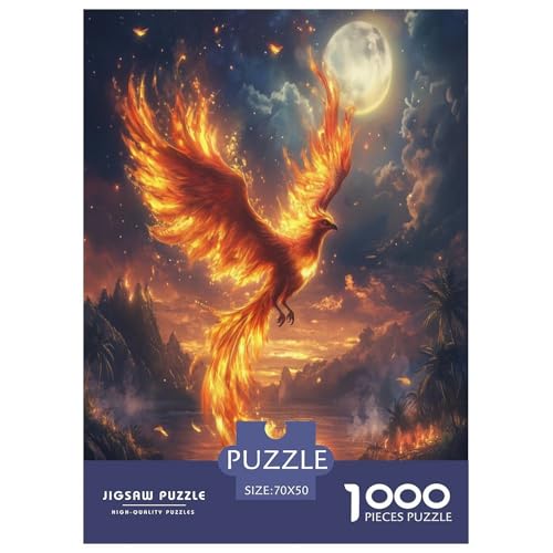 Phoenix Puzzle 1000-teilige Schwer Puzzle Spielzeug Lernspiel Impossible Herausforderungsspielzeug Für Erwachsene Kinder 70x50cm/1000pcs von VOXAVQRAN