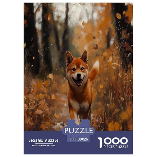 Akita Hund Puzzle 1000 Teile Schwer Puzzle Spielzeug Pädagogisches Spiel Impossible Herausforderung Spielzeug Für Erwachsene Und Kinder Ab 14 Jahren 38x26cm/1000pcs von VOXYTMLWG