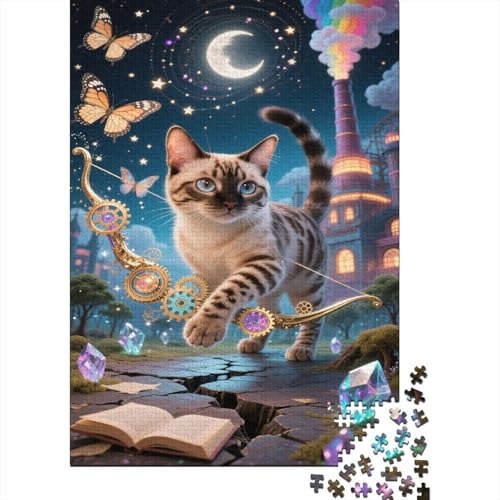 Bengalen 1000 Teile Puzzle Moon Castle Herausforderungsspiel Umweltfreundliches Holzpuzzle Familiendekoration Geburtstagsgeschenk Erwachsene Kinder 1000pcs (75x50cm) von VOXYTMLWG