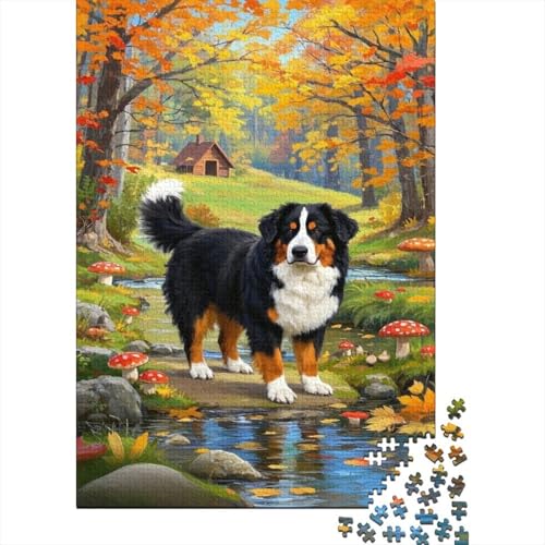 Berner Sennenhund 1000 Teile Puzzle Seehaus Puzzles Für Erwachsene Familienherausforderung Umweltfreundliches Holzpuzzle Wohndekoration Geburtstagsgeschenk Erwachsene Kinder 1000pcs (75x50cm) von VOXYTMLWG