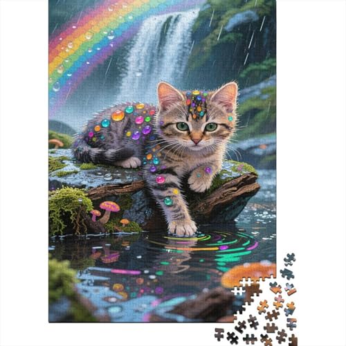 ChartreuxCity in Germany 1000 Teile Puzzle Wasserfall Regenbogen Bildungsherausforderungen Umweltfreundliches Holzpuzzle Wohndekoration Geburtstagsgeschenk Erwachsene Kinder 1000pcs (75x50cm) von VOXYTMLWG