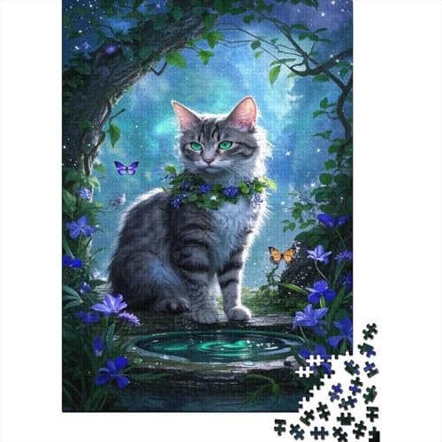 Devon Rex 1000 Teile Puzzle Jungle Blumen blühen Herausforderungsspiel Umweltfreundliches Holzpuzzle Wohndekoration Collection Für Erwachsene Kinder 1000pcs (75x50cm) von VOXYTMLWG