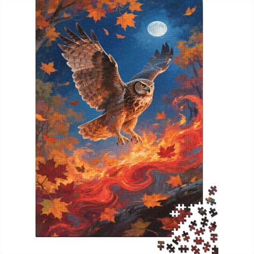 Eule 1000 Pieces Puzzle Waldmondlight Puzzles Für Erwachsene Familienherausforderung Umweltfreundliches Holzpuzzle Wohndekoration Collection Puzzle Für Erwachsene Kinder 1000pcs (75x50cm) von VOXYTMLWG