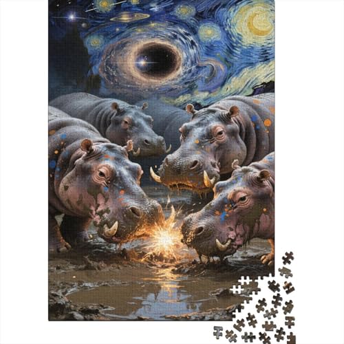 Hippopotamus 1000 Teile Puzzle Kunst Immer noch Puzzles Für Erwachsene Familienherausforderung Umweltfreundliches Holzpuzzle Familiendekoration Geburtstagsgeschenk Erwachsene Kinder 1000pcs (75x50cm) Hippopotamus 1000 Teile Puzzle Kunst Immer noch Puzzles Für Erwachsene Familienherausforderung Umweltfreundliches Holzpuzzle Familiendekoration Geburtstagsgeschenk Erwachsene Kinder 1000pcs (75x50cm) von VOXYTMLWG