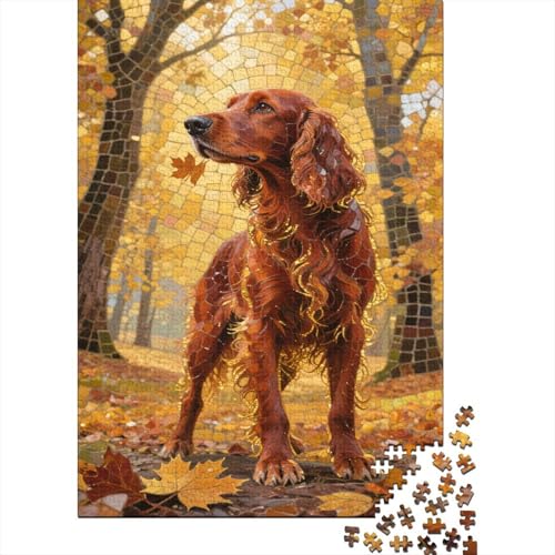 Irischer Setter 1000 Teile Puzzle Mosaik Muster Puzzles Für Erwachsene Familienherausforderung Umweltfreundliches Holzpuzzle Wohndekoration Geburtstagsgeschenk Erwachsene Kinder 1000pcs (75x50cm) von VOXYTMLWG