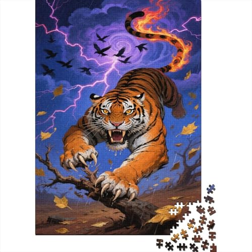 Tiger 1000 Teile Puzzle Kunst Immer noch Erwachsenenpuzzle Mit Bildungsherausforderungen Umweltfreundliches Holzpuzzle Wohndekoration Geburtstagsgeschenk Erwachsene Kinder 1000pcs (75x50cm) von VOXYTMLWG