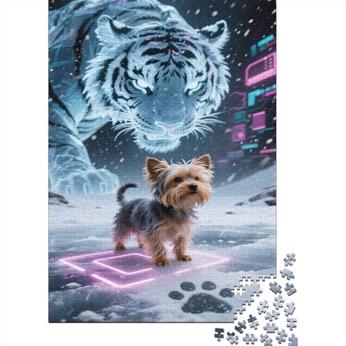 maltesischer Welpe 1000 Teile Puzzle Kunst Immer noch Erwachsenenpuzzle Mit Herausforderungsspiel Umweltfreundliches Holzpuzzle Wohndekoration Kreative Geschenke Erwachsene Kinder 1000pcs (75x50cm) von VOXYTMLWG