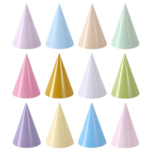 Partyhüte, 36 Stück Bunte Papier Party Deko Hütchen, Farbenfrohe Geburtstagshut, Kleine Geburtstag Deko Partyhut Set für Erwachsene Jungen Mädchen, Geburtstagsfeiern, Dress Up Partys, Kindergeburtstag von VOYANTE