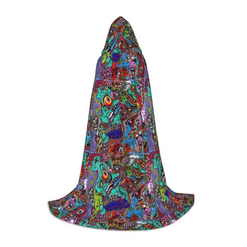 VPPUR Abstrakter Kunstdruck, Uni, Kapuzenumhang für Karneval, Mottoparty, Dekoration, Hexenkostüm, Cosplay VPPUR Abstrakter Kunstdruck, Uni, Kapuzenumhang für Karneval, Mottoparty, Dekoration, Hexenkostüm, Cosplay von VPPUR