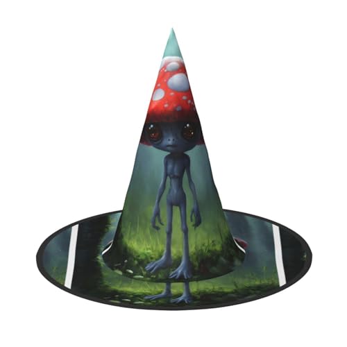 VPPUR Astronaut und Alien Print Zauberer Hut Erwachsene Karneval Halloween Hut Party Zubehör Mottopartys Cosplay von VPPUR