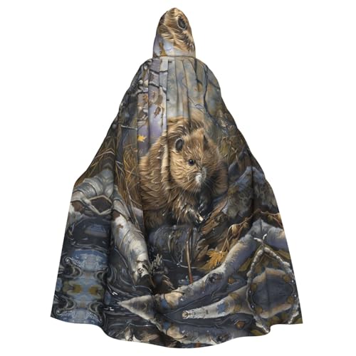 VPPUR Biber-Arbeitsdruck, volle Länge, mit Kapuze, Unisex, Umhang für Halloween, Cosplay und Mittelalter-Festivals VPPUR Biber-Arbeitsdruck, volle Länge, mit Kapuze, Unisex, Umhang für Halloween, Cosplay und Mittelalter-Festivals von VPPUR