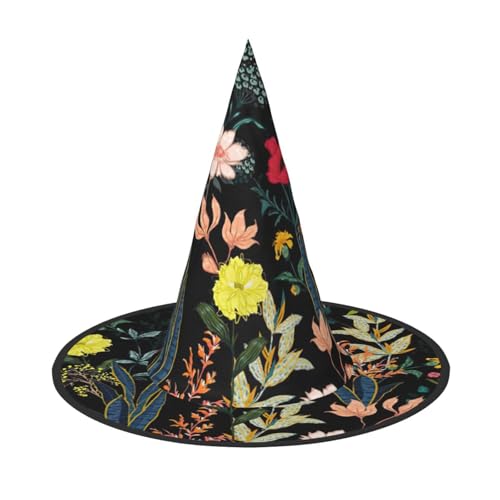 VPPUR Bunter Boho-Hut mit Blumendruck, Zaubererhut, für Erwachsene, Karneval, Halloween, Party-Accessoire, Mottopartys, Cosplay VPPUR Bunter Boho-Hut mit Blumendruck, Zaubererhut, für Erwachsene, Karneval, Halloween, Party-Accessoire, Mottopartys, Cosplay von VPPUR