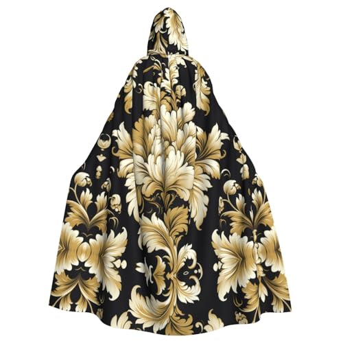 VPPUR Damastmuster-Druck, volle Länge, mit Kapuze, Unisex, Umhang für Halloween, Cosplay und Mittelalter-Festivals VPPUR Damastmuster-Druck, volle Länge, mit Kapuze, Unisex, Umhang für Halloween, Cosplay und Mittelalter-Festivals von VPPUR