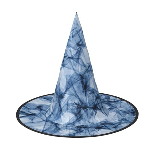 VPPUR Dunkelblauer Marmordruck Zaubererhut Erwachsene Karneval Halloween Hut Party Zubehör Mottopartys Cosplay von VPPUR