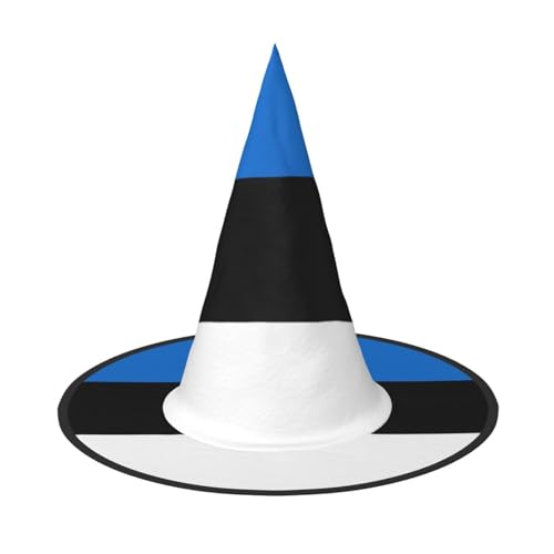 VPPUR Flagge von Estland Druck Zauberer Hut Erwachsene Karneval Halloween Hut Party Zubehör Mottopartys Cosplay von VPPUR