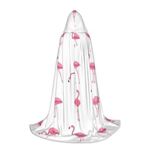 VPPUR Flamingos auf weißem Druck, Uni, Kapuzenumhang für Karneval, Mottoparty, Dekoration, Hexenkostüm, Cosplay VPPUR Flamingos auf weißem Druck, Uni, Kapuzenumhang für Karneval, Mottoparty, Dekoration, Hexenkostüm, Cosplay von VPPUR