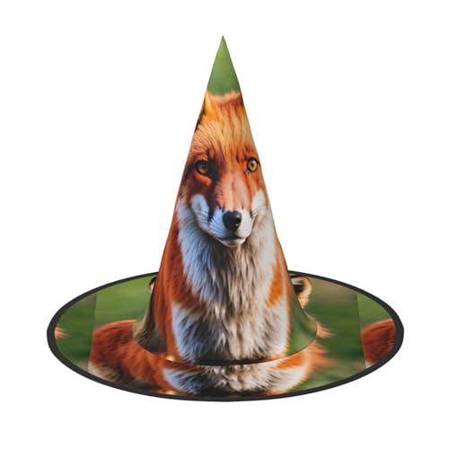 VPPUR Fuchs Druck Zauberer Hut Erwachsene Karneval Halloween Hut Party Zubehör Mottopartys Cosplay von VPPUR