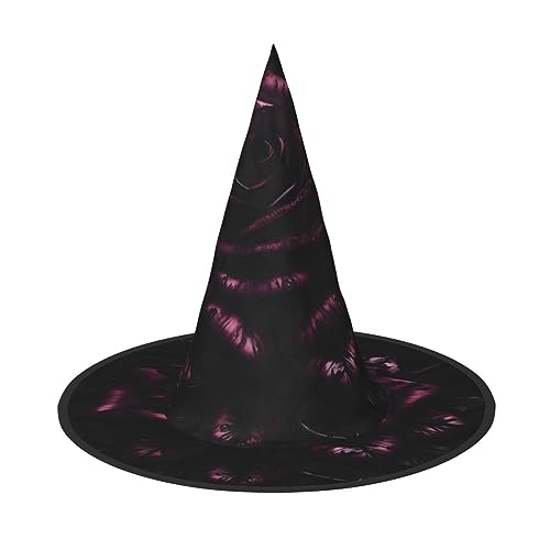 VPPUR Gothic Rose Print Zauberer Hut Erwachsene Karneval Halloween Hut Party Zubehör Mottopartys Cosplay von VPPUR