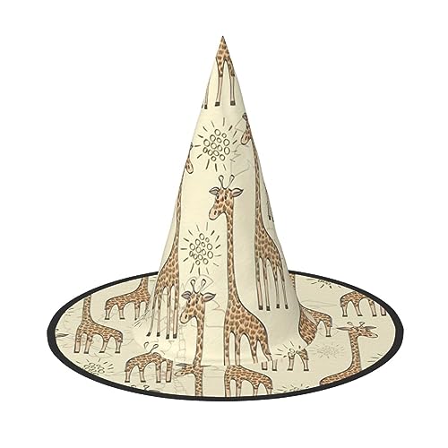 VPPUR Handgezeichneter Giraffen-Druck, Zaubererhut, Erwachsene, Karneval, Halloween, Partyzubehör, Mottopartys, Cosplay VPPUR Handgezeichneter Giraffen-Druck, Zaubererhut, Erwachsene, Karneval, Halloween, Partyzubehör, Mottopartys, Cosplay von VPPUR