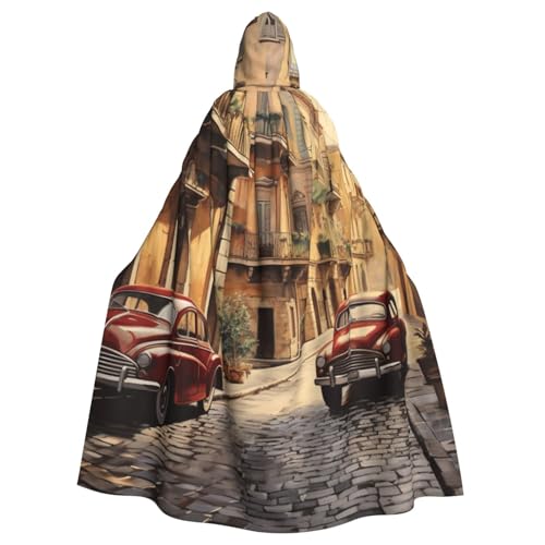 VPPUR Italienischer Straßendruck, volle Länge, mit Kapuze, Unisex, Umhang für Halloween, Cosplay und Mittelalter-Festivals VPPUR Italienischer Straßendruck, volle Länge, mit Kapuze, Unisex, Umhang für Halloween, Cosplay und Mittelalter-Festivals von VPPUR