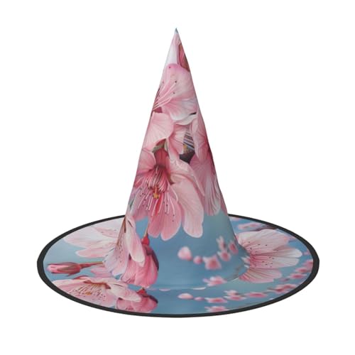 VPPUR Japanischer Kirschblumen-Druck, Zaubererhut, Erwachsene, Karneval, Halloween, Partyzubehör, Mottopartys, Cosplay VPPUR Japanischer Kirschblumen-Druck, Zaubererhut, Erwachsene, Karneval, Halloween, Partyzubehör, Mottopartys, Cosplay von VPPUR