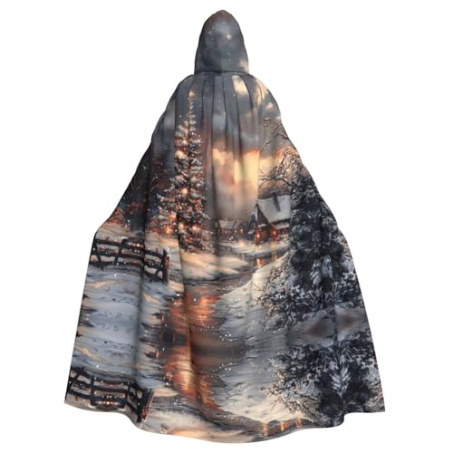 VPPUR Kapuzenumhang mit Aufschrift "Merry Christmas", Unisex, für Halloween, Cosplay und Mittelalter-Festivals von VPPUR
