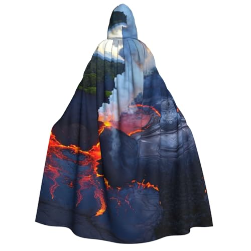 VPPUR Kilauea Umhang mit Kapuze, Motiv: Vulkane, mit Kapuze, Uni, für Maskerade, Partys, Karnevalsdekoration VPPUR Kilauea Umhang mit Kapuze, Motiv: Vulkane, mit Kapuze, Uni, für Maskerade, Partys, Karnevalsdekoration von VPPUR