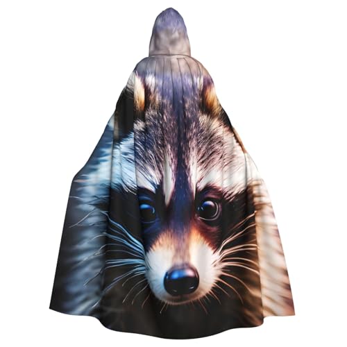 VPPUR Kleiner Waschbär-Gesichtsaufdruck, mit Kapuze, Anmut für Damen und Herren, Halloween, Cosplay, Karneval, Partys, Themenveranstaltungen VPPUR Kleiner Waschbär-Gesichtsaufdruck, mit Kapuze, Anmut für Damen und Herren, Halloween, Cosplay, Karneval, Partys, Themenveranstaltungen von VPPUR