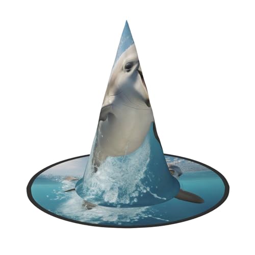 VPPUR Lustiger Tier-Hut mit Delfin-Druck, Zaubererhut, Erwachsene, Karneval, Halloween, Partyzubehör, Mottopartys, Cosplay VPPUR Lustiger Tier-Hut mit Delfin-Druck, Zaubererhut, Erwachsene, Karneval, Halloween, Partyzubehör, Mottopartys, Cosplay von VPPUR