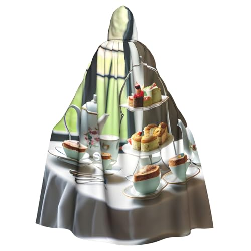 VPPUR Nachmittagstee-Aufdruck, volle Länge, mit Kapuze, Unisex, Umhang für Halloween, Cosplay und Mittelalter-Festivals VPPUR Nachmittagstee-Aufdruck, volle Länge, mit Kapuze, Unisex, Umhang für Halloween, Cosplay und Mittelalter-Festivals von VPPUR