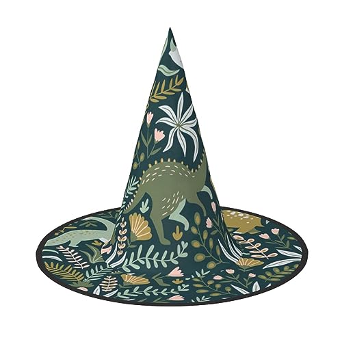 VPPUR Niedlicher Dinosaurier-Druck, Zaubererhut, Erwachsene, Karneval, Halloween, Partyzubehör, Mottopartys, Cosplay VPPUR Niedlicher Dinosaurier-Druck, Zaubererhut, Erwachsene, Karneval, Halloween, Partyzubehör, Mottopartys, Cosplay von VPPUR