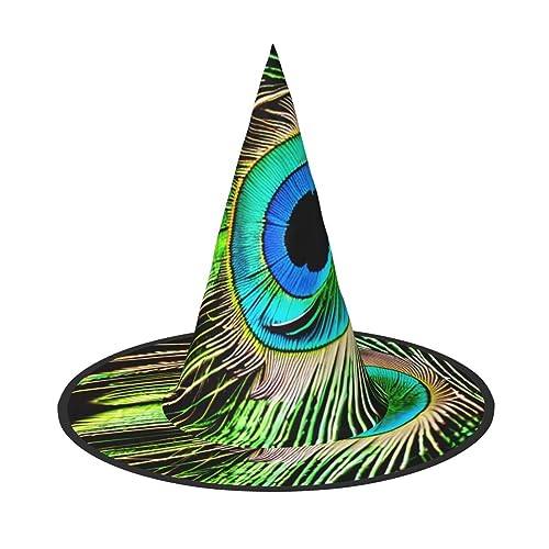 VPPUR Pfauenfeder Druck Zauberer Hut Erwachsene Karneval Halloween Hut Party Zubehör Mottopartys Cosplay VPPUR Pfauenfeder Druck Zauberer Hut Erwachsene Karneval Halloween Hut Party Zubehör Mottopartys Cosplay von VPPUR