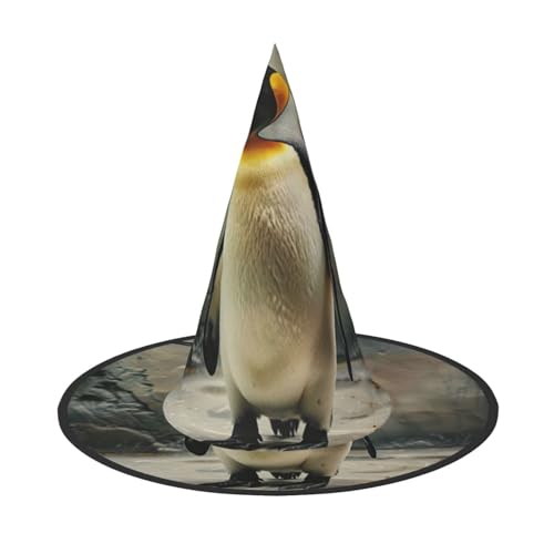 VPPUR Pinguin-Druck Zauberer Hut Erwachsene Karneval Halloween Hut Party Zubehör Mottopartys Cosplay von VPPUR