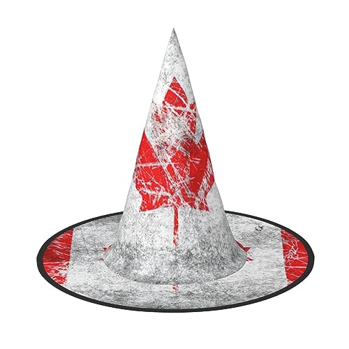 VPPUR Retro Kanada Flagge Druck Zauberer Hut Erwachsene Karneval Halloween Hut Party Zubehör Mottopartys Cosplay VPPUR Retro Kanada Flagge Druck Zauberer Hut Erwachsene Karneval Halloween Hut Party Zubehör Mottopartys Cosplay von VPPUR