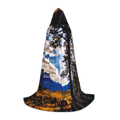 VPPUR Rocky Mountain Range Print Uni Kapuzenumhang für Karneval, Mottoparty, Dekoration, Hexenkostüm, Cosplay VPPUR Rocky Mountain Range Print Uni Kapuzenumhang für Karneval, Mottoparty, Dekoration, Hexenkostüm, Cosplay von VPPUR