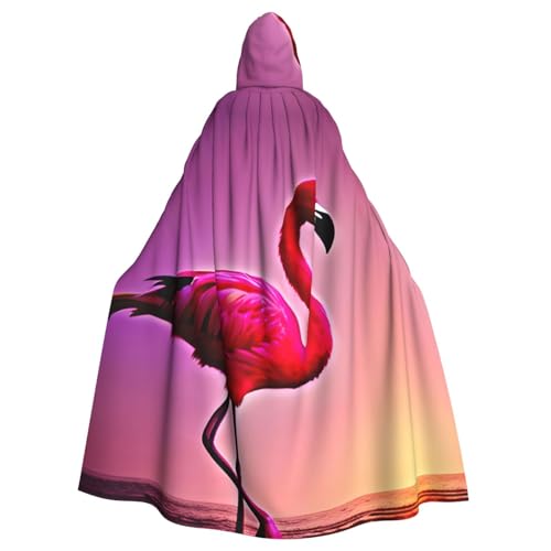 VPPUR Rosafarbener Flamingo-Muster, mit Kapuze, Unisex, Umhang für Halloween, Cosplay und Mittelalter-Festivals VPPUR Rosafarbener Flamingo-Muster, mit Kapuze, Unisex, Umhang für Halloween, Cosplay und Mittelalter-Festivals von VPPUR