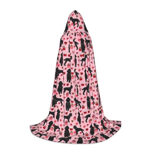 VPPUR Roter Pudel-Hunde-Aufdruck, Uni, Kapuzenumhang für Karneval, Mottoparty, Dekoration, Hexenkostüm, Cosplay VPPUR Roter Pudel-Hunde-Aufdruck, Uni, Kapuzenumhang für Karneval, Mottoparty, Dekoration, Hexenkostüm, Cosplay von VPPUR