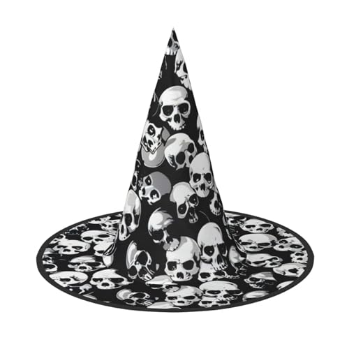 VPPUR Schwarzer Totenkopf-Druck, Zaubererhut, Erwachsene, Karneval, Halloween, Partyzubehör, Mottopartys, Cosplay VPPUR Schwarzer Totenkopf-Druck, Zaubererhut, Erwachsene, Karneval, Halloween, Partyzubehör, Mottopartys, Cosplay von VPPUR