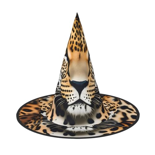 VPPUR Tier-Leopardenmuster Zaubererhut Erwachsene Karneval Halloween Hut Party Zubehör Mottopartys Cosplay von VPPUR