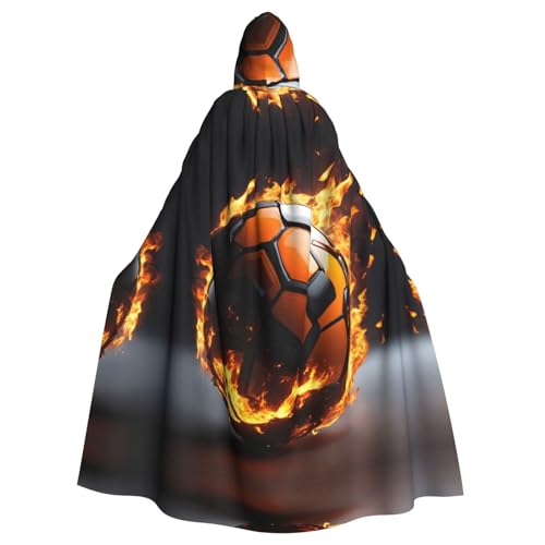 VPPUR Umhang mit Fußball-Aufdruck, mit Kapuze, Anmut für Damen und Herren, Halloween, Cosplay, Karneval, Partys, Themenveranstaltungen VPPUR Umhang mit Fußball-Aufdruck, mit Kapuze, Anmut für Damen und Herren, Halloween, Cosplay, Karneval, Partys, Themenveranstaltungen von VPPUR