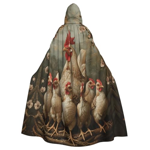 VPPUR Umhang mit Kapuze und Hühnerbrut, Unisex, für Halloween, Cosplay und mittelalterliche Feste von VPPUR