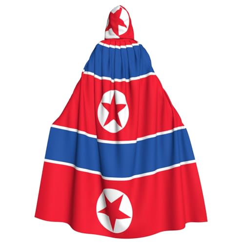 VPPUR Umhang mit koreanischer Flagge, mit Kapuze, Unisex, für Halloween, Cosplay und Mittelalter-Festivals von VPPUR