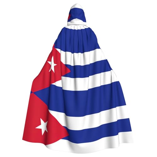 VPPUR Umhang mit kubanischer Flagge, mit Kapuze, Unisex, für Halloween, Cosplay und Mittelalter-Festivals von VPPUR